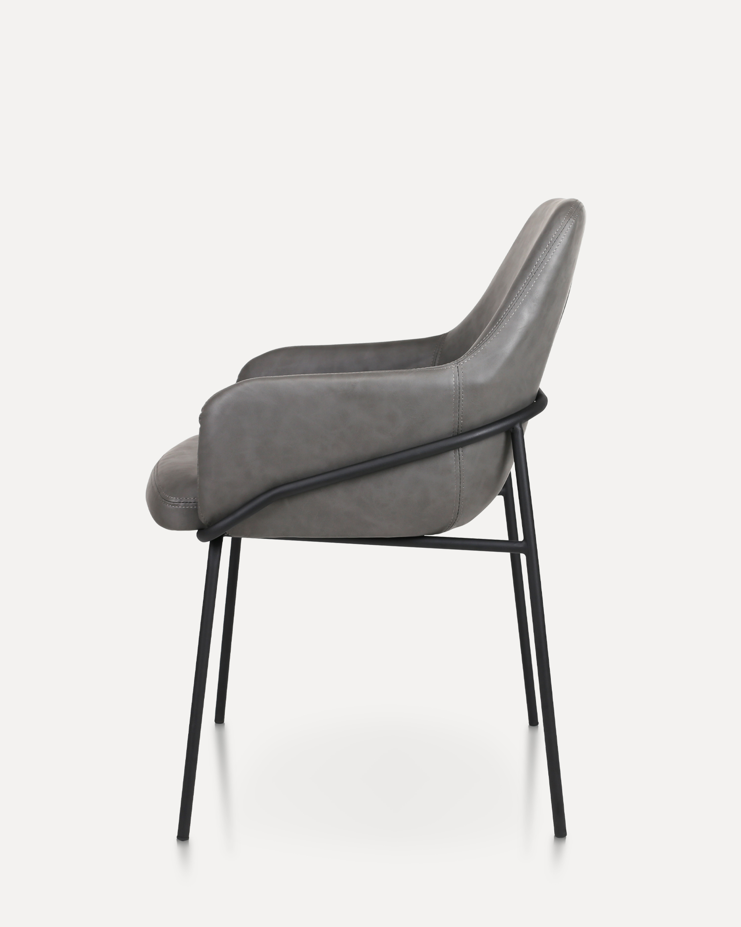 Kožená jídelní židle s paží Kožená jídelní židle s paží