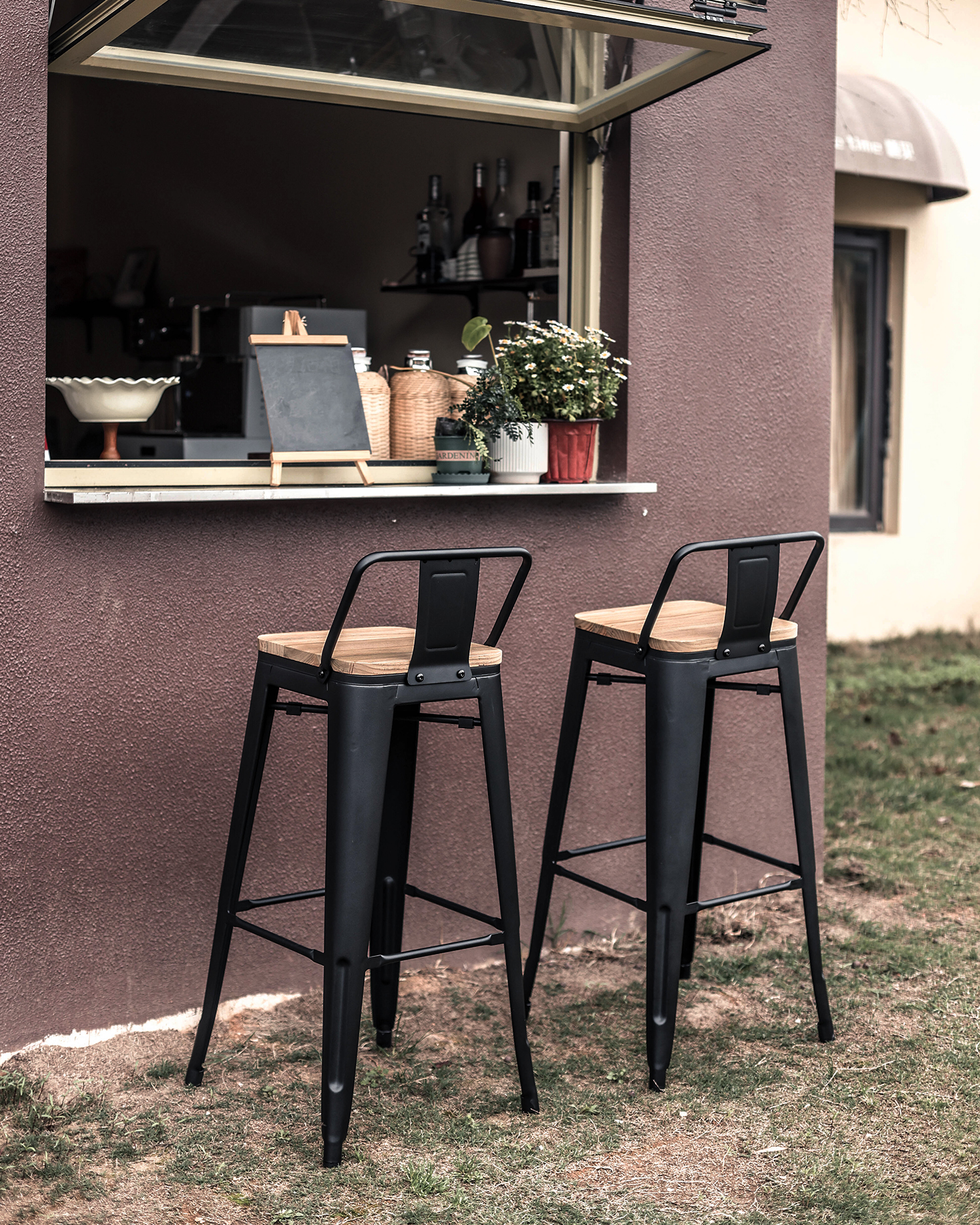 Rustikální terasová konstrukční židle Rustikální terasová konstrukční židle