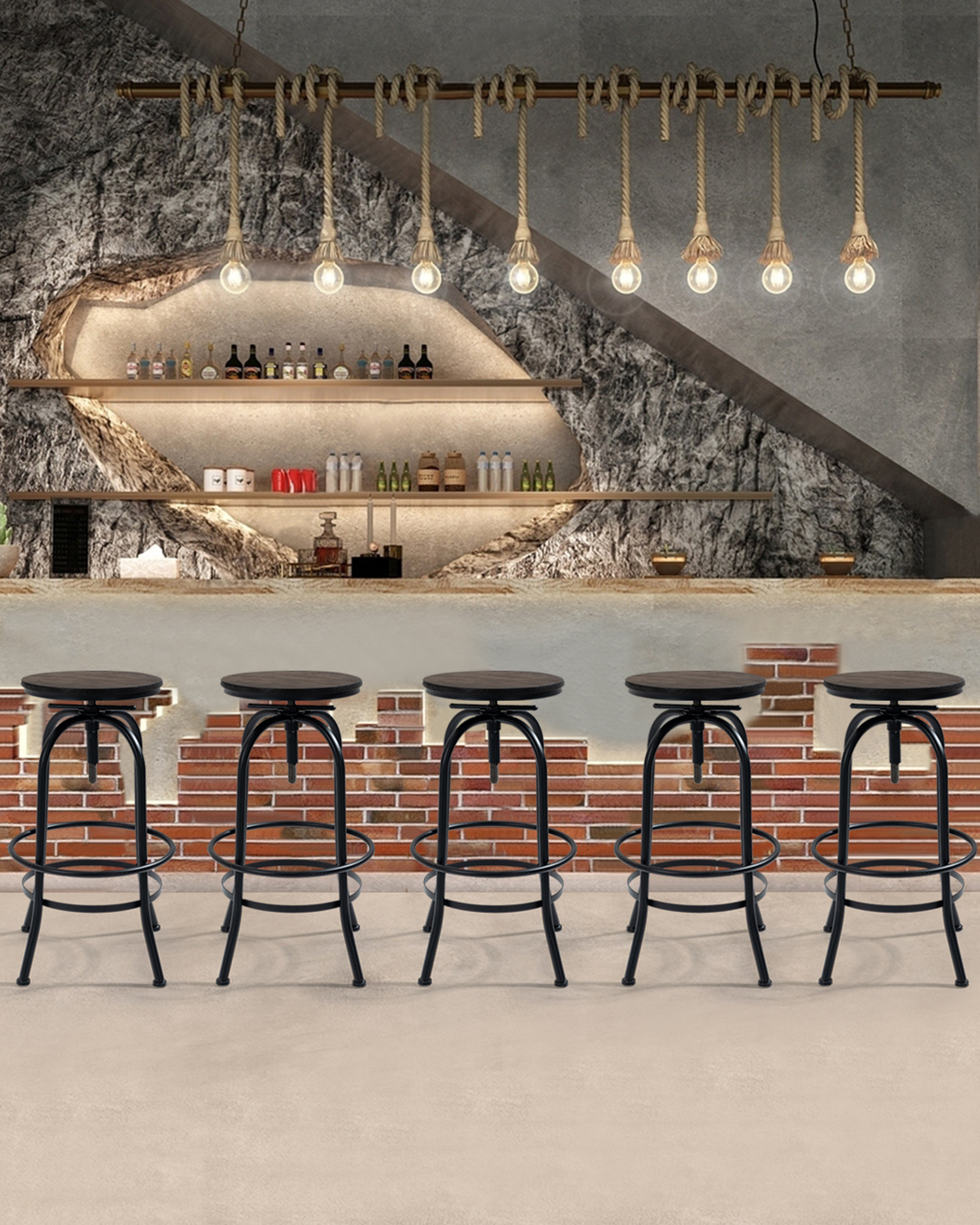 Nastavitelná železná stolička Nastavitelná železná stolička